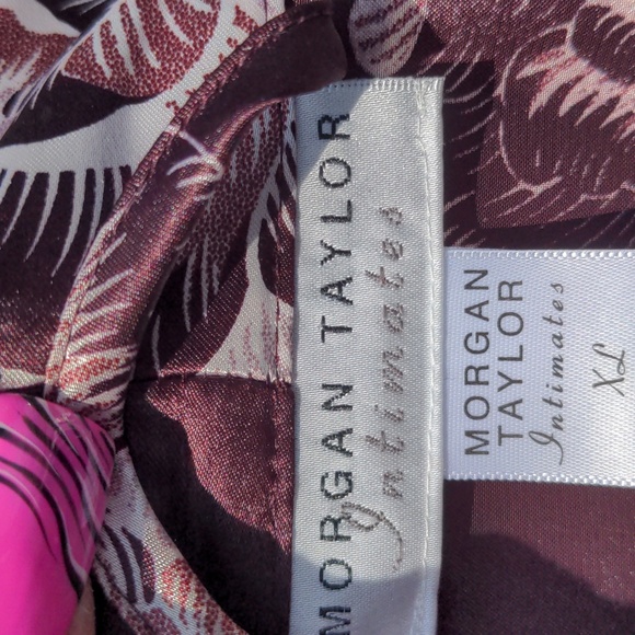 Morgan Taylor Matching Floral Brown Nighty & Robe XL New w/tags - Picture 14 of 14